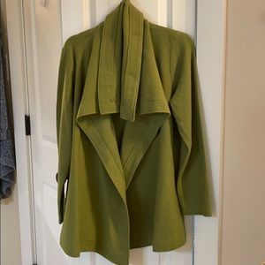 Chico’s green cardigan